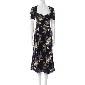 Reformation floral midi length dress-DESCRIPTION